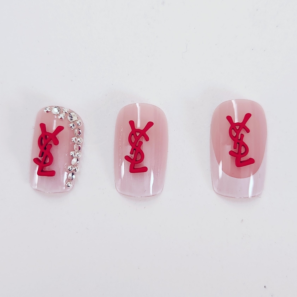 Luxury Nail Charms Red